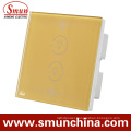 2 Key Touch Swithes Golden, Wall Remote Control Switch